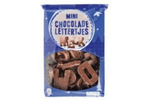 mini chocoladelettertjes