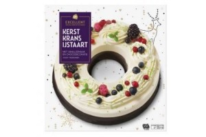 ah excellent kerstkrans ijstaart