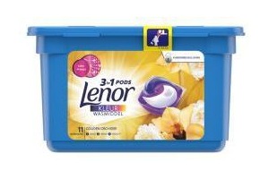 lenor vloeibaar wasmiddel 3 in 1 pods gouden orchidee