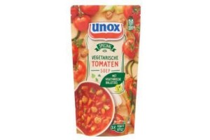 unox soep in zak vegetarische tomatensoep