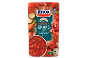 unox soep in zak tomaten knaks soep