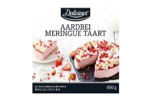 aardbei meringue taart