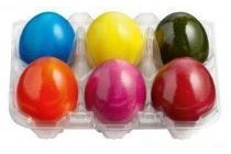 gekleurde gekookte eieren