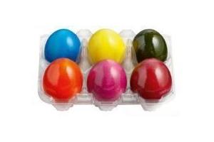 gekleurde gekookte eieren