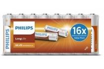 philips longlife batterijen 16 pack aa