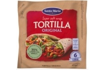 santa maria tortilla wraps large 6 stuks 371 g