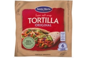 santa maria tortilla wraps large 6 stuks 371 g