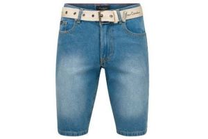 pierre cardin korte jeans broek met riem