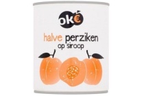 okeur halve perziken op siroop 850 ml