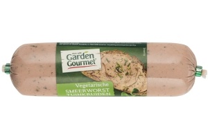 garden gourmet vegetarische smeerworst tuinkruiden 120 gram