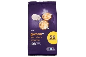 g woon koffiepads dark 56 stuks