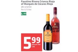 faustino rivero crianza rioja of marqu en eacute s de c en aacute cares rioja