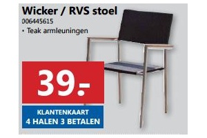 wicker rvs stoel