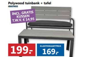 polywood tuinbank tafel