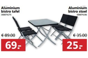 aluminium bistro stoel