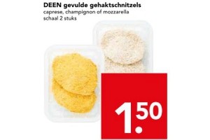 deen gevulde gehaktschnitzels