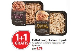 pulled beef chicken of pork