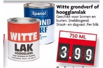 witte grondverf en hoogglanslak