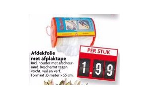 afdekfolie en afplaktape