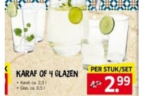 karaf of 4 glazen