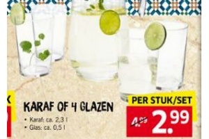 karaf of 4 glazen
