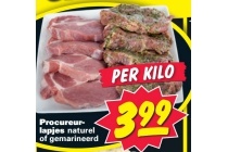 procureurlapjes naturel of gemarineerd