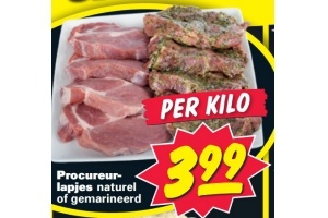 procureurlapjes naturel of gemarineerd