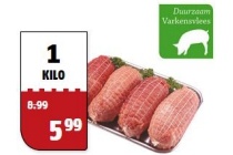 magere varkensrollade