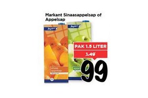 markant sinaasappelsap of appelsap