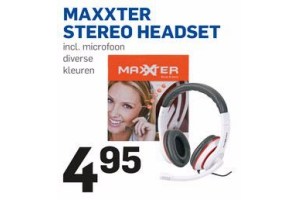 Maxxter stereo headset nu €4,95 - Beste.nl