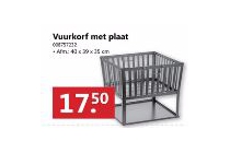 vuurkorf met plaat