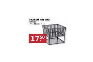 vuurkorf met plaat