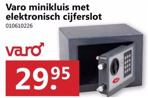 varo minikluis met elektronisch cijferslot