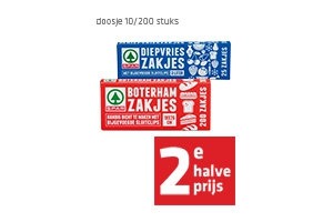 spar boterhamzakjes diepvrieszakjes of ijsblokzakjes
