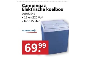 Slager Souvenir opbouwen Campingaz elektrische koelbox, 12 > 220 volt/25 liter €69,99 - Beste.nl