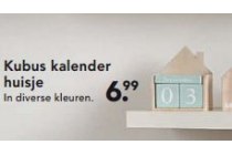 kubus kalender huisje