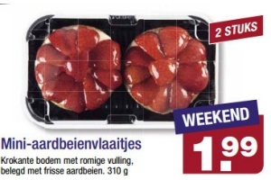 mini aardbeienvlaaitjes