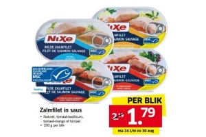 nixe zalmfilet in saus