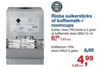 rioba suikersticks of koffiemelk roomcups