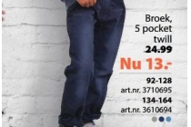 broek 5 pocket twill