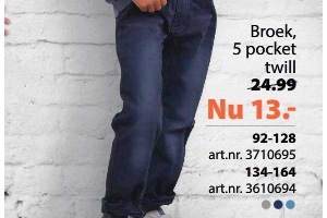 broek 5 pocket twill