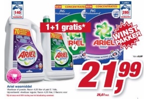ariel wasmiddel nu en euro 21 99