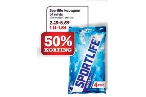 sportlife kauwgom of mints