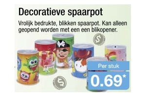 decoratieve spaarpot