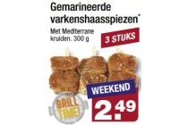 gemarineerde varkenshaasspiezen