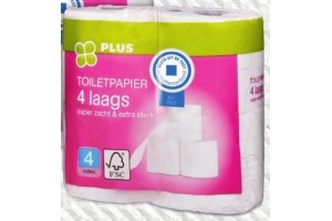 plus toiletpapier soft 4 laags