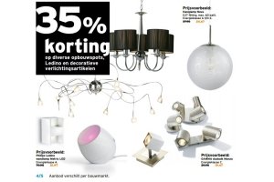 35 korting op diverse opbouwspots ledino en decoratieve verlichtingsartikelen
