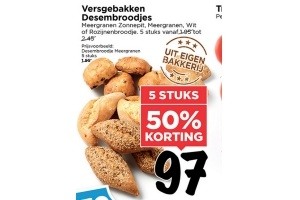 versgebakken desembroodjes