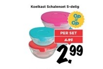 koelkast schalenset 5 delig