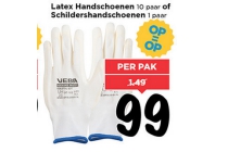 latex handschoenen of schildershandschoenen